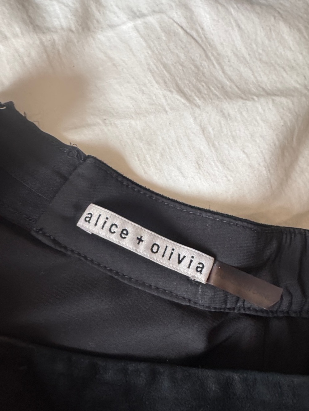 Alice + Olivia Black Suede Pleated Mini Skirt - Picture 2 of 9